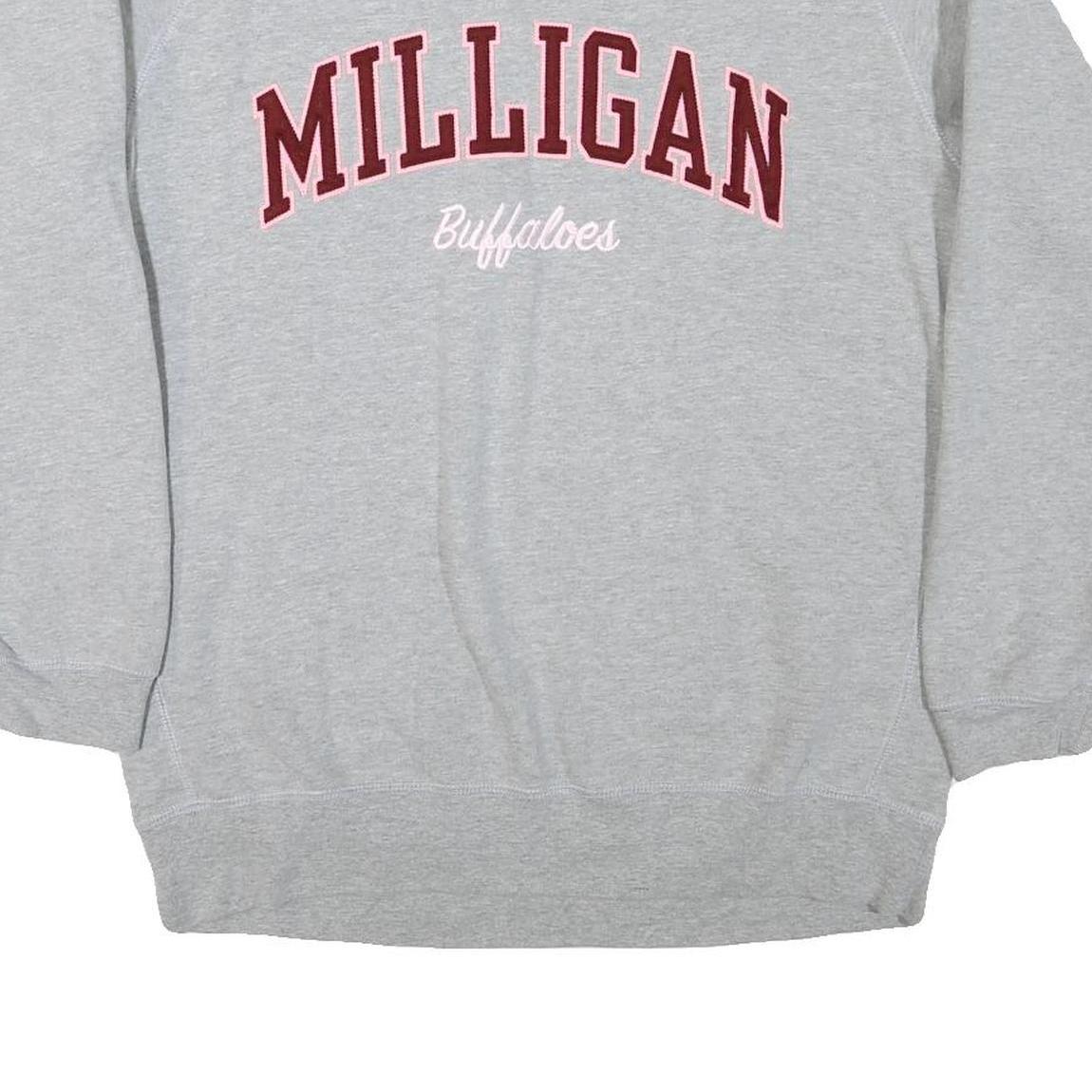 OURAY Mens Grey Milligan Buffaloes Crew Neck L Sweatshirt Cotton Blend Pullover