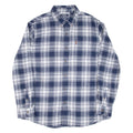 CHAPS Mens Shirt Blue Check Long Sleeve XL