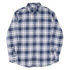 CHAPS Mens Shirt Blue Check Long Sleeve XL