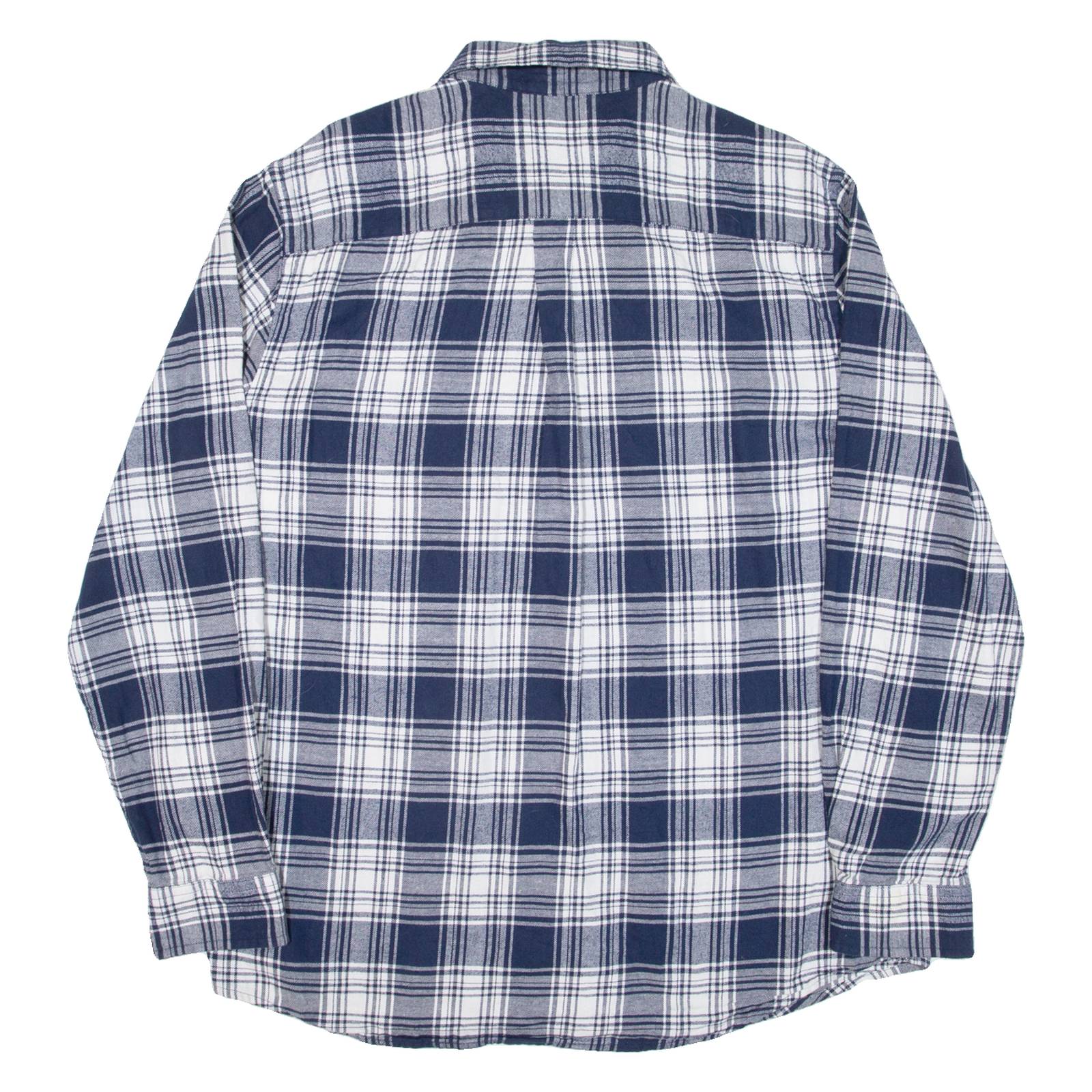 CHAPS Mens Shirt Blue Check Long Sleeve XL