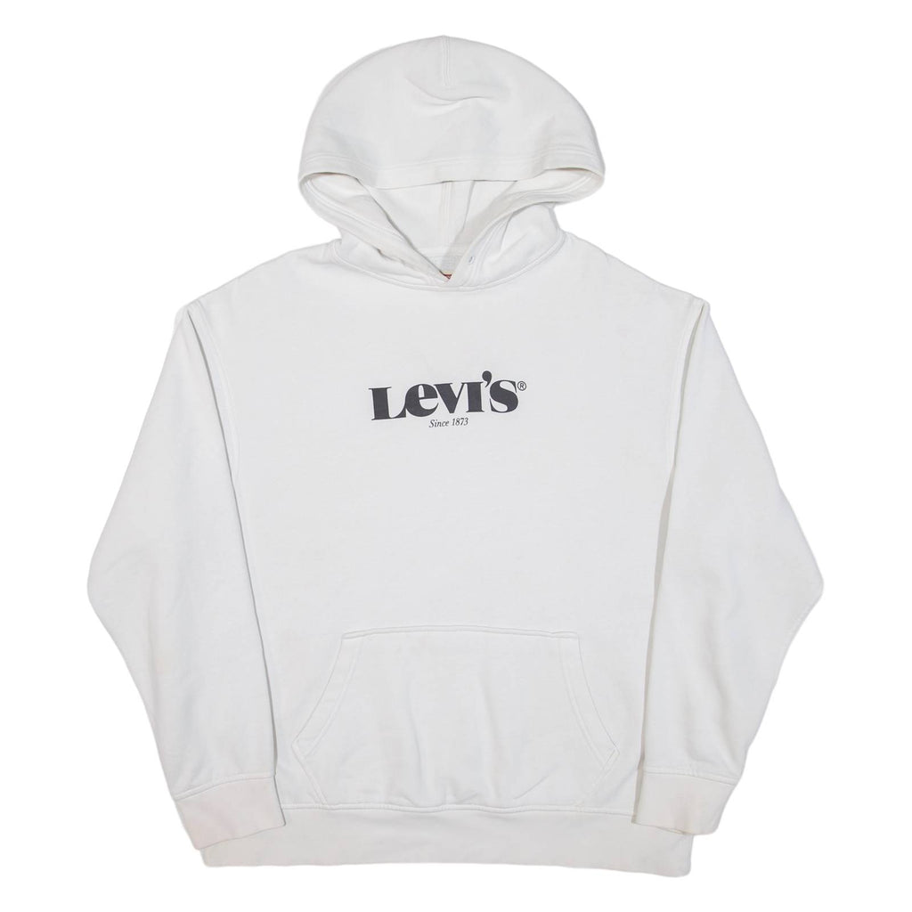 LEVI'S Relaxed Fit Mens White Hoodie L