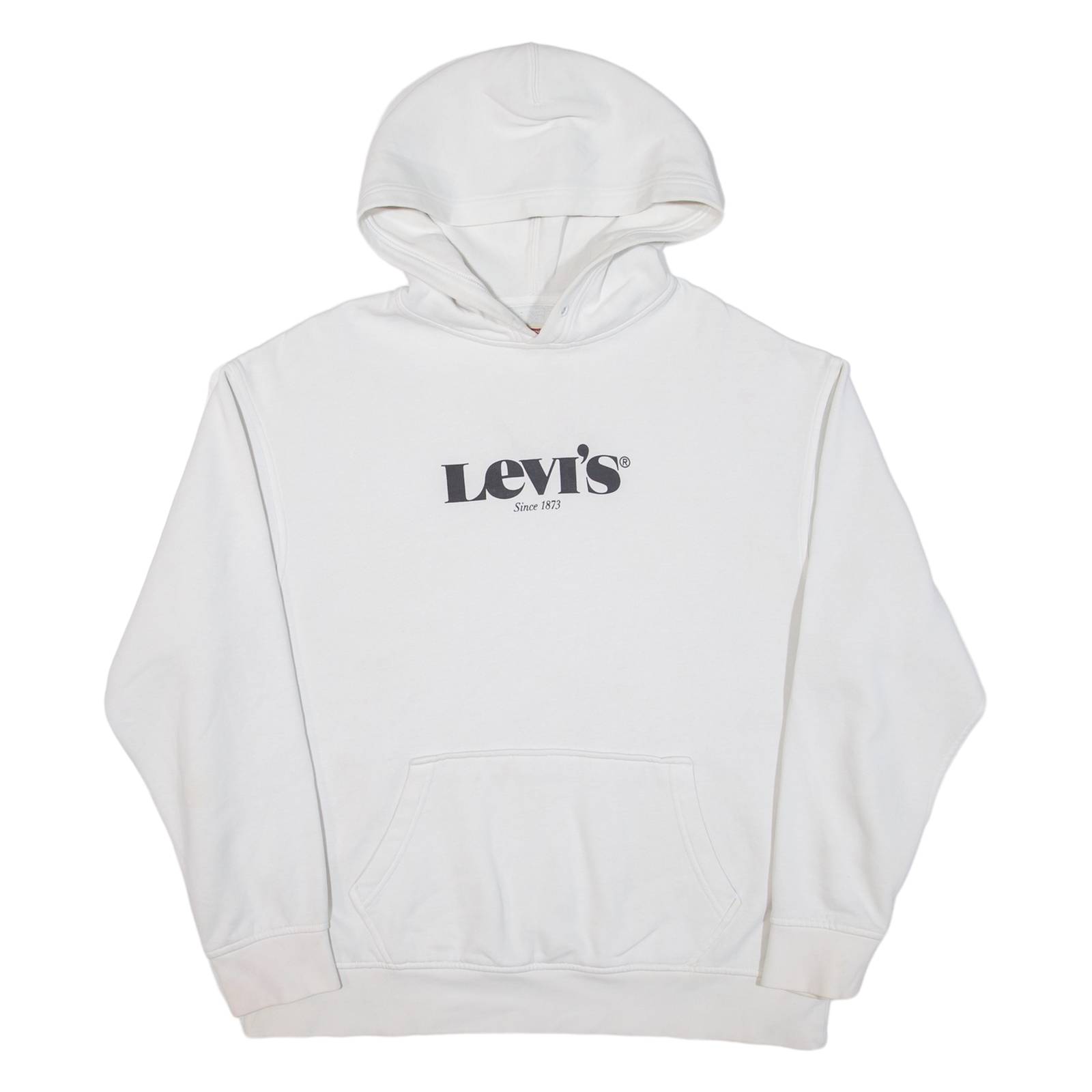 LEVI'S Relaxed Fit Mens White Hoodie L