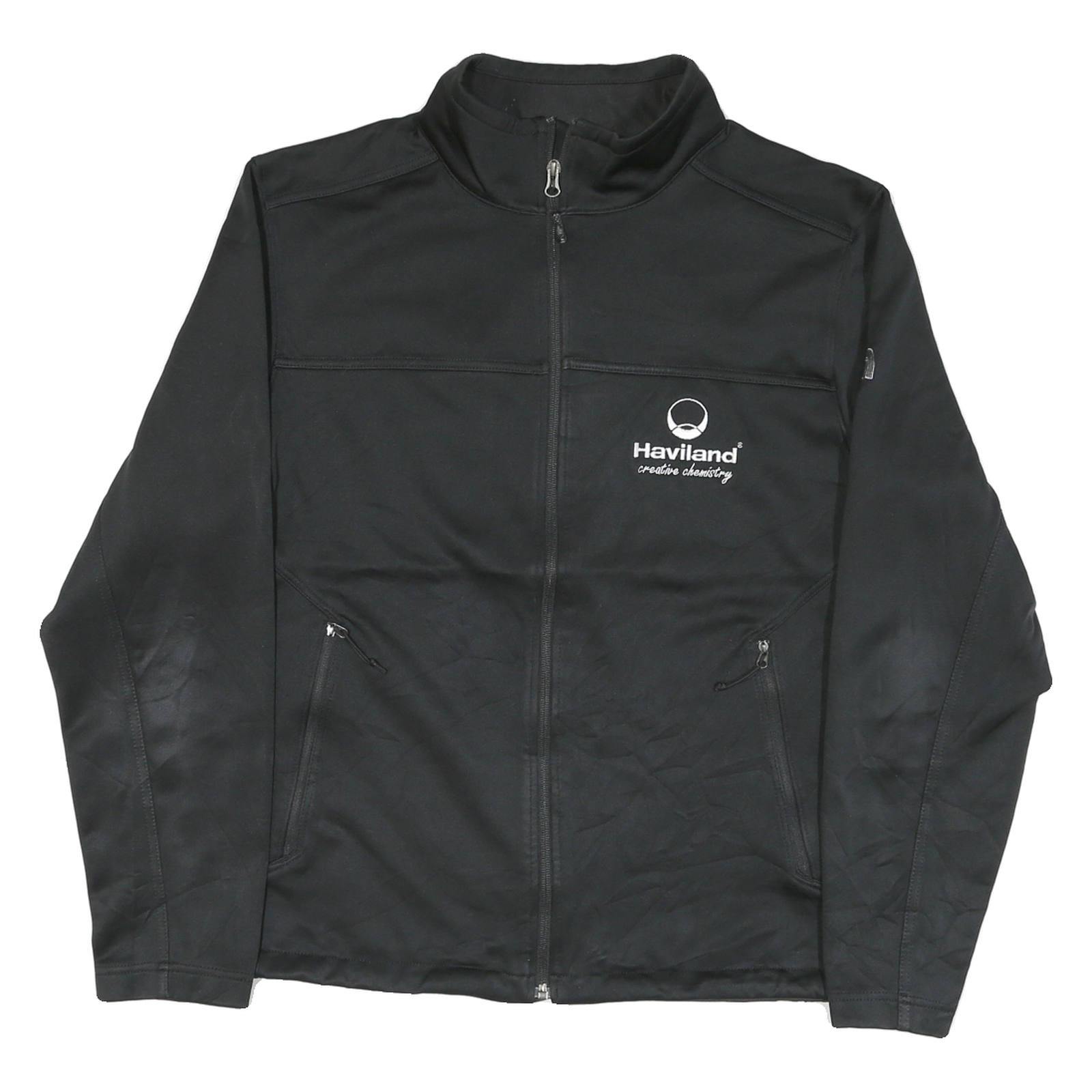 THE NORTH FACE Mens Black Outdoor Jacket L Polyester Blend Zip Activewear