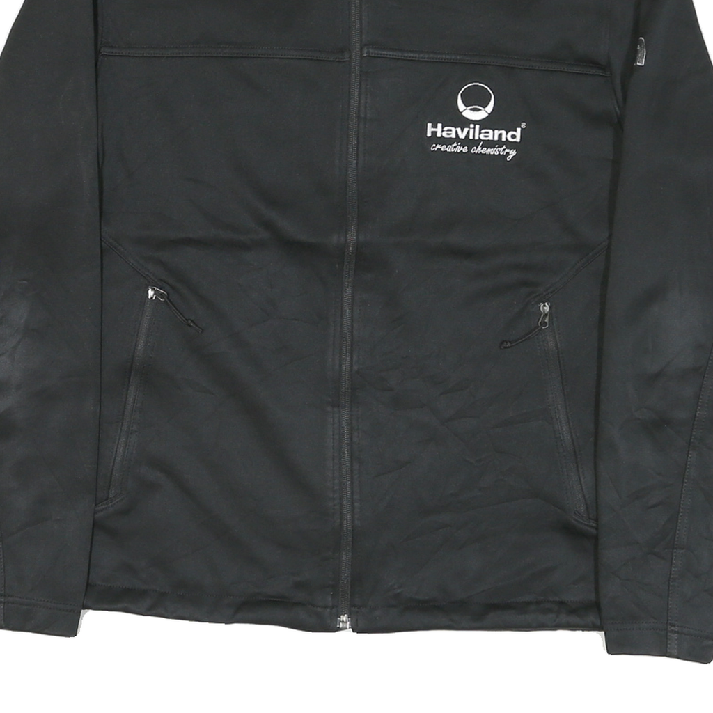 THE NORTH FACE Mens Black Outdoor Jacket L Polyester Blend Zip Activewear