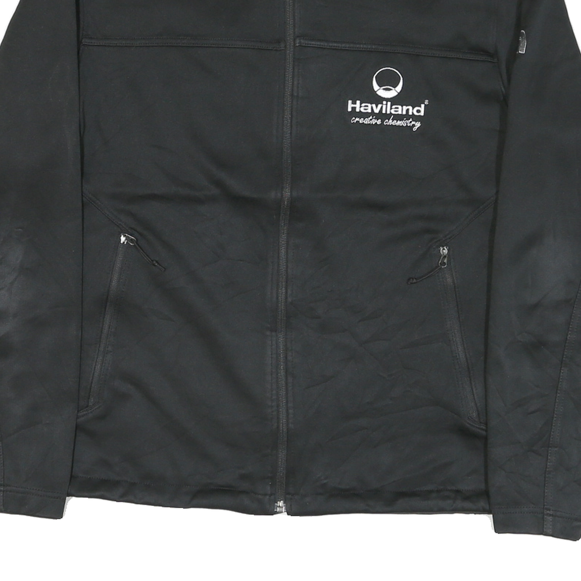 THE NORTH FACE Mens Black Outdoor Jacket L Polyester Blend Zip Activewear