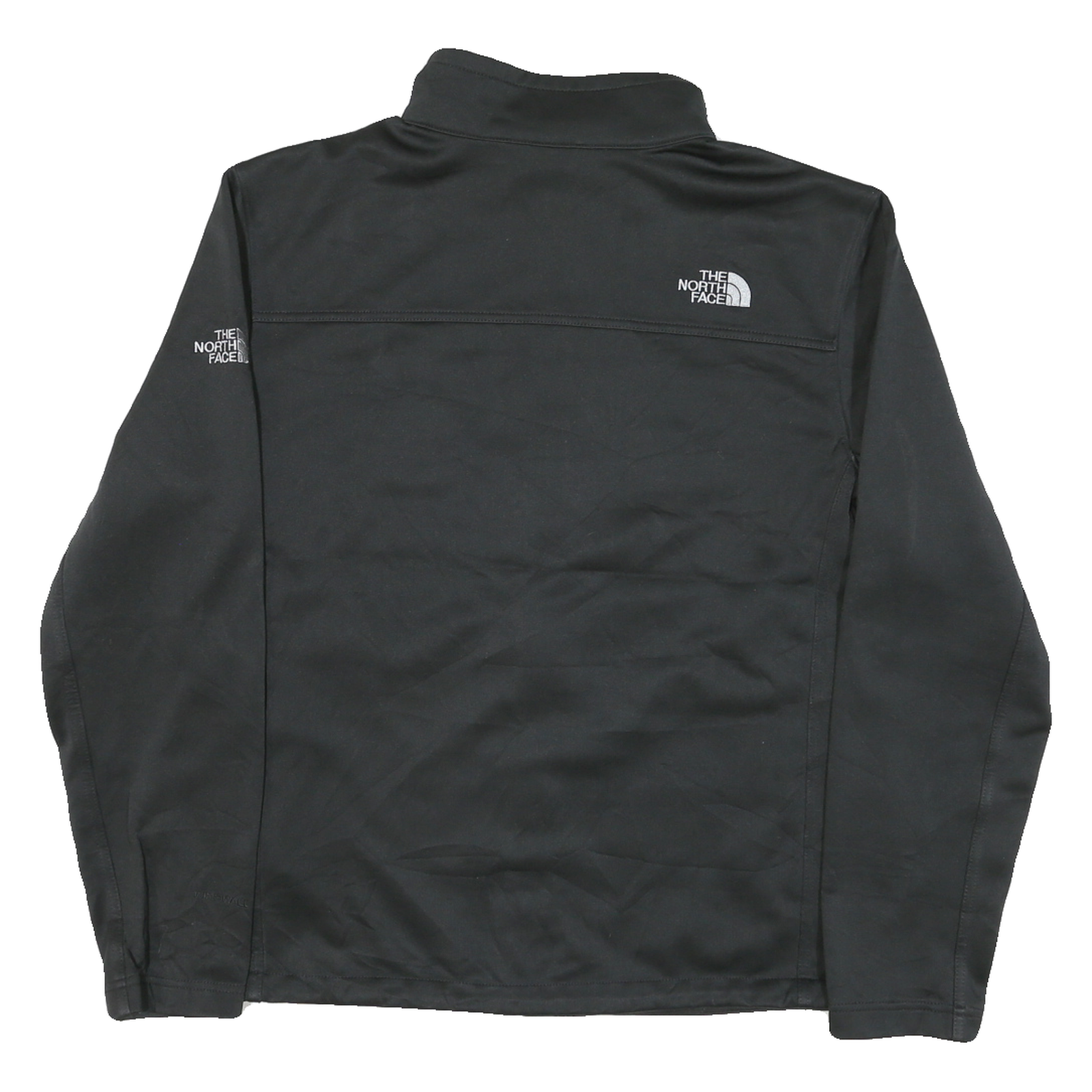 THE NORTH FACE Mens Black Outdoor Jacket L Polyester Blend Zip Activewear