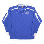 NIKE Mens Blue & White Football Track Jacket XL Polyester Blend Zip Sportswear