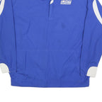 NIKE Mens Blue & White Football Track Jacket XL Polyester Blend Zip Sportswear
