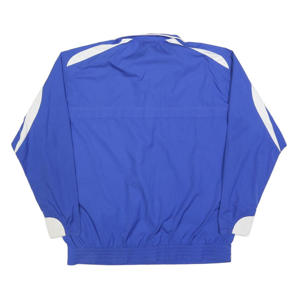 NIKE Mens Blue & White Football Track Jacket XL Polyester Blend Zip Sportswear