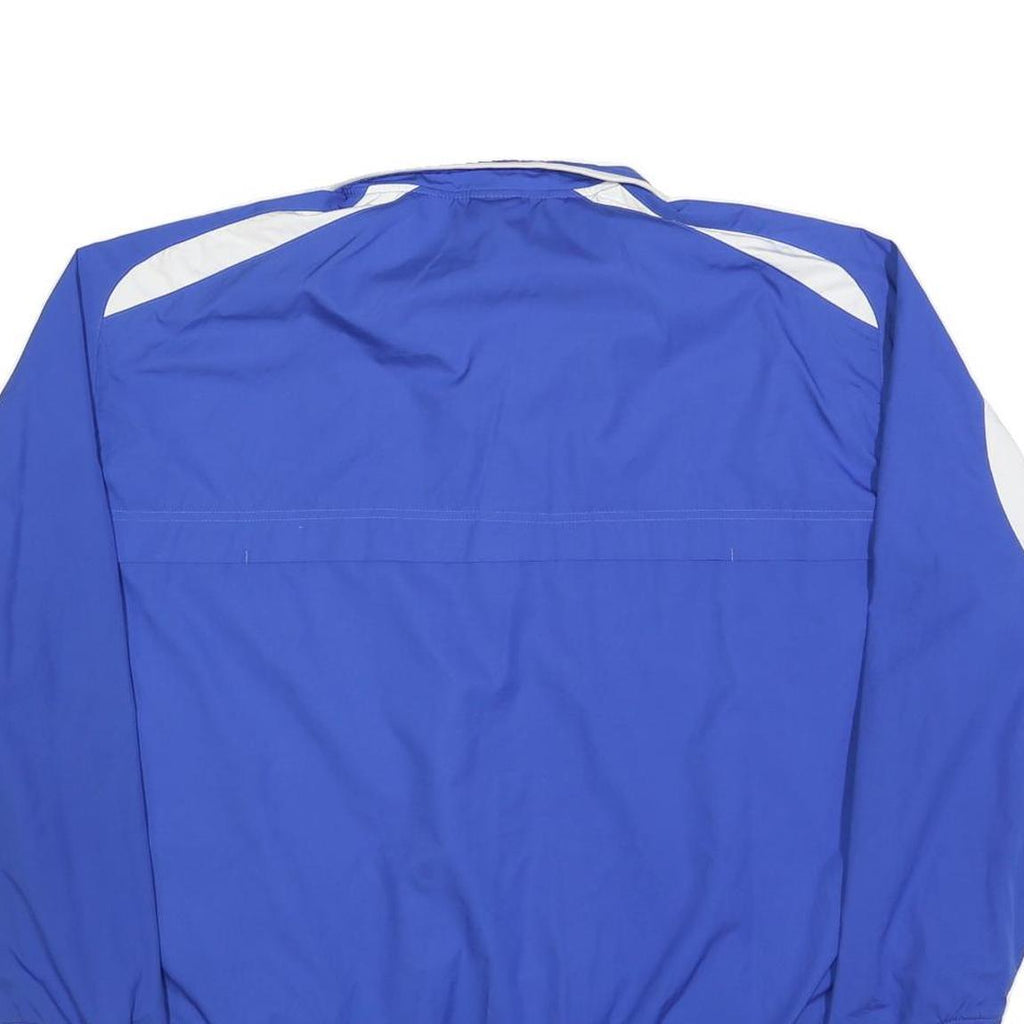 NIKE Mens Blue & White Football Track Jacket XL Polyester Blend Zip Sportswear