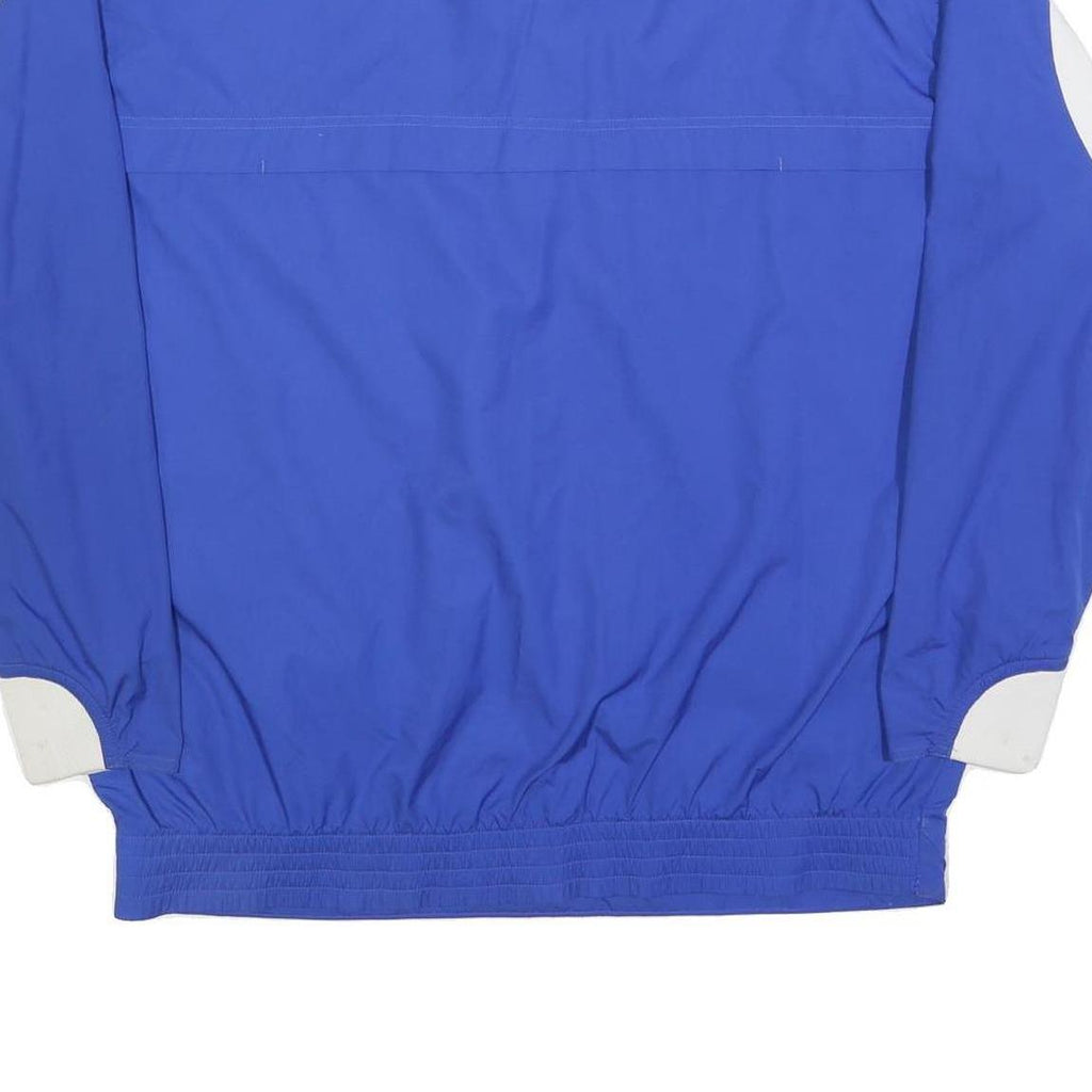 NIKE Mens Blue & White Football Track Jacket XL Polyester Blend Zip Sportswear