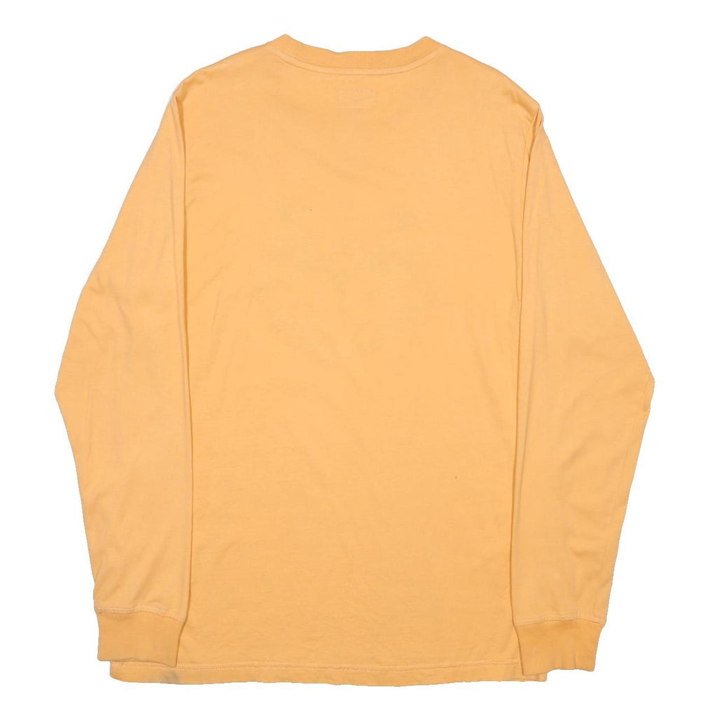 SUPREME Mens Yellow Graphic Long Sleeve Crew Neck T-Shirt M Cotton Fit