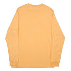 SUPREME Mens Yellow Graphic Long Sleeve Crew Neck T-Shirt M Cotton Fit