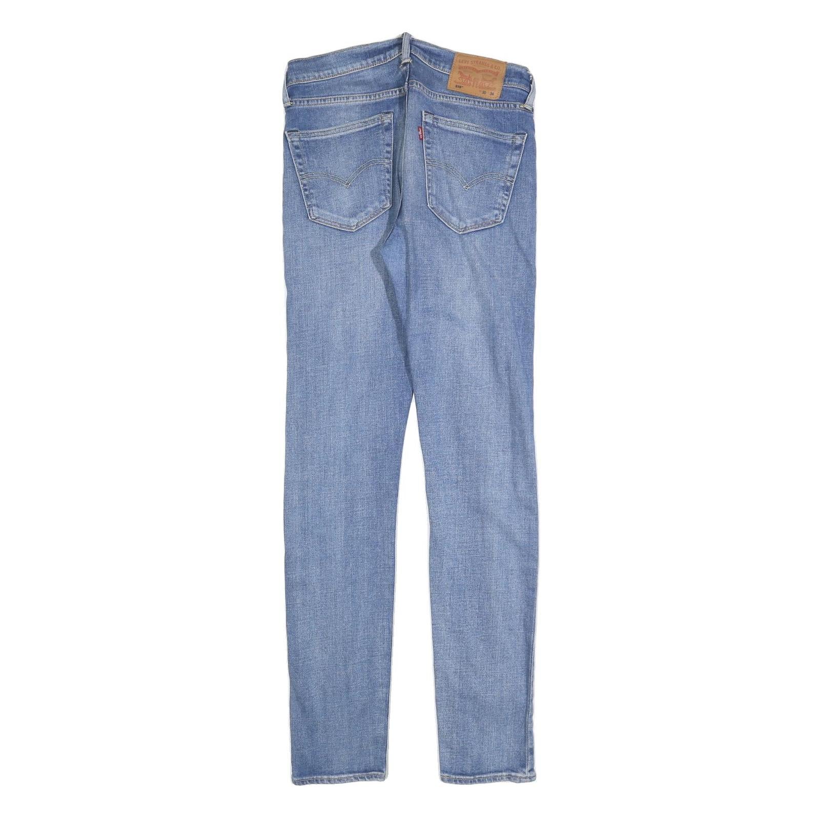 LEVI'S 519 Mens Jeans Blue Slim Skinny Denim Light W30 L34 Stretch Cotton Blend