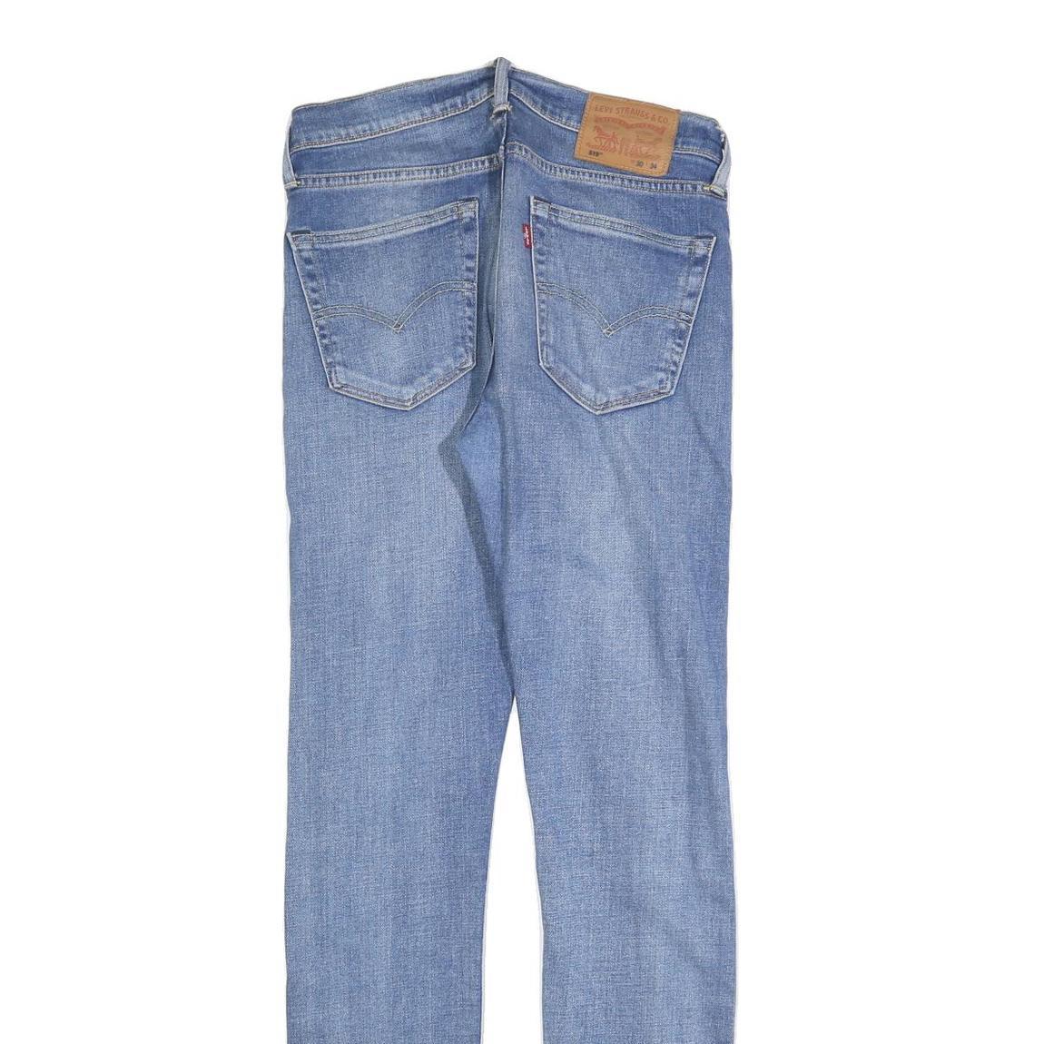 LEVI'S 519 Mens Jeans Blue Slim Skinny Denim Light W30 L34 Stretch Cotton Blend