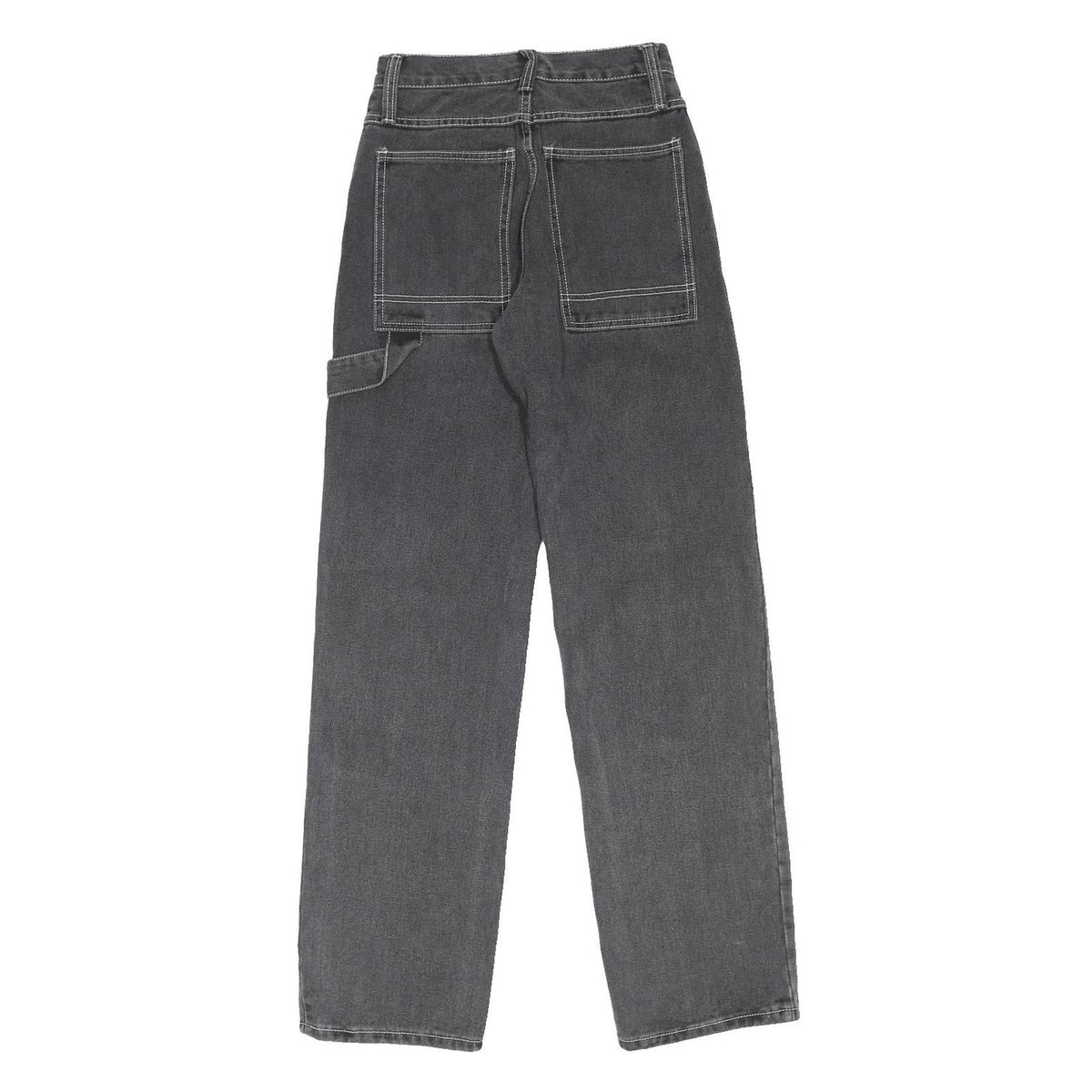 J GALT Womens Jeans Black Regular Straight Denim Medium W26 L33 Button Closure