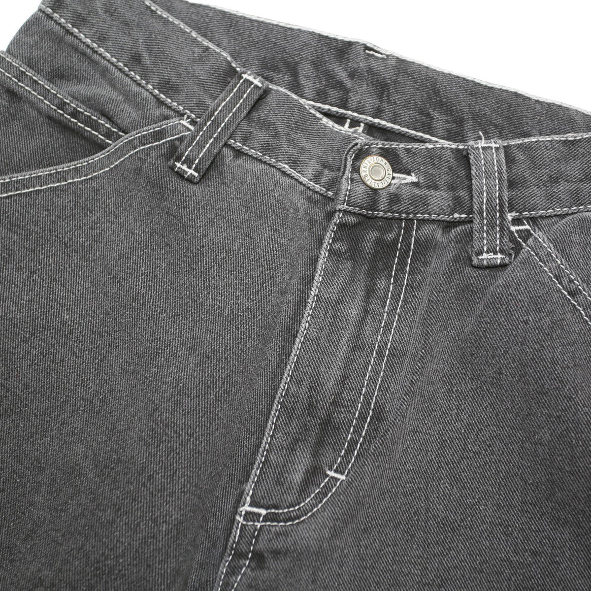 J GALT Womens Jeans Black Regular Straight Denim Medium W26 L33 Button Closure