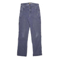CARHARTT Mens Relaxed Fit Blue Cotton Blend Zip Trousers W28 L31 Casual Workwear
