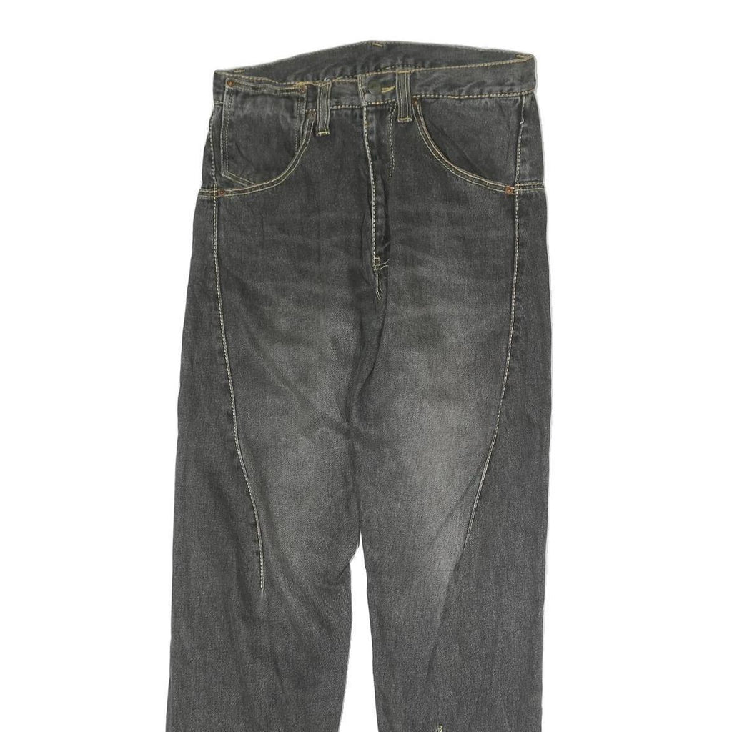 Mens Slim Black Denim Slim Jeans Cotton Zip W28 L29 Contemporary Style