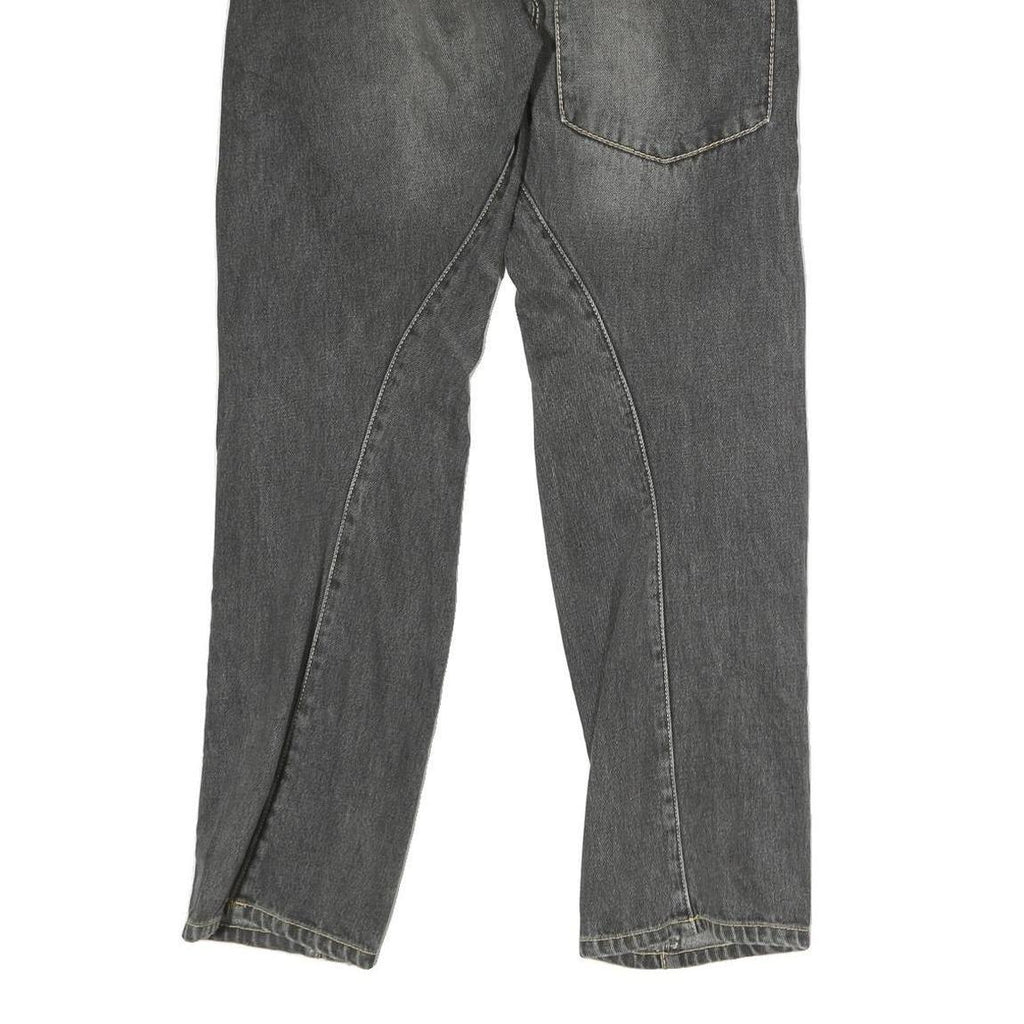 Mens Slim Black Denim Slim Jeans Cotton Zip W28 L29 Contemporary Style