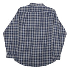 TOMMY HILFIGER Mens Blue & White Check Shirt XL Long Sleeve Cotton Casual