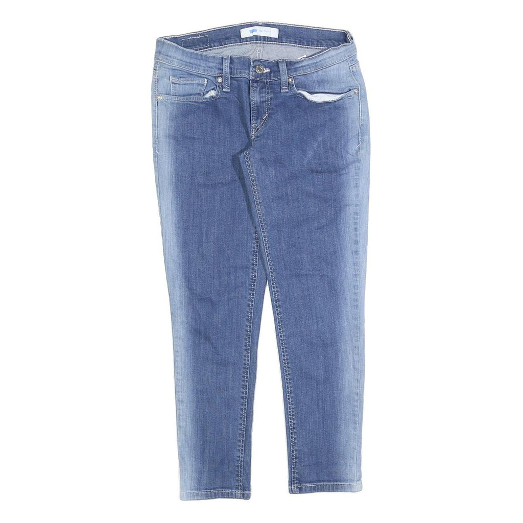 LEVI'S 524 Womens Slim Blue Denim Medium Wash Jeans W27 L25 Zip Closure