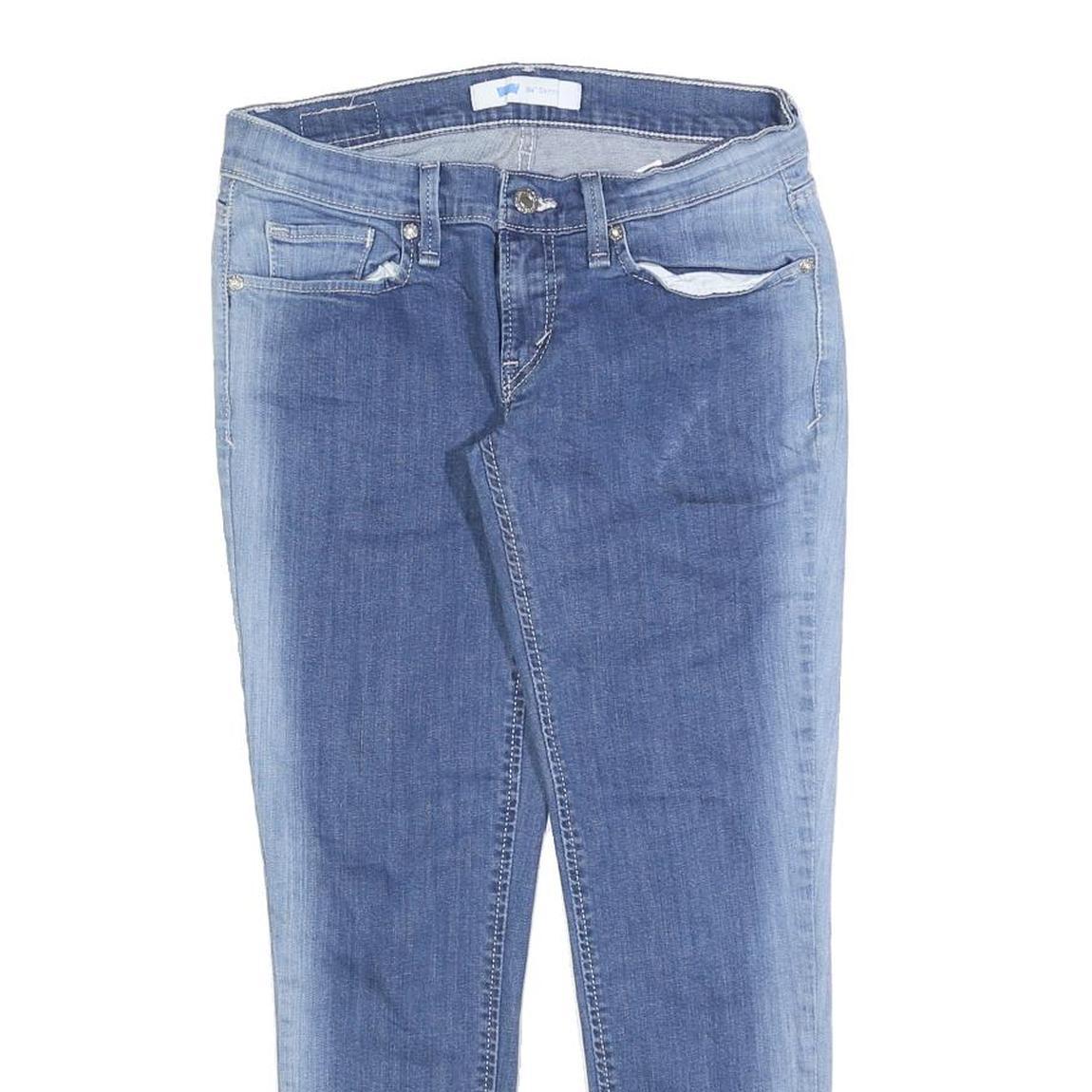 LEVI'S 524 Womens Slim Blue Denim Medium Wash Jeans W27 L25 Zip Closure