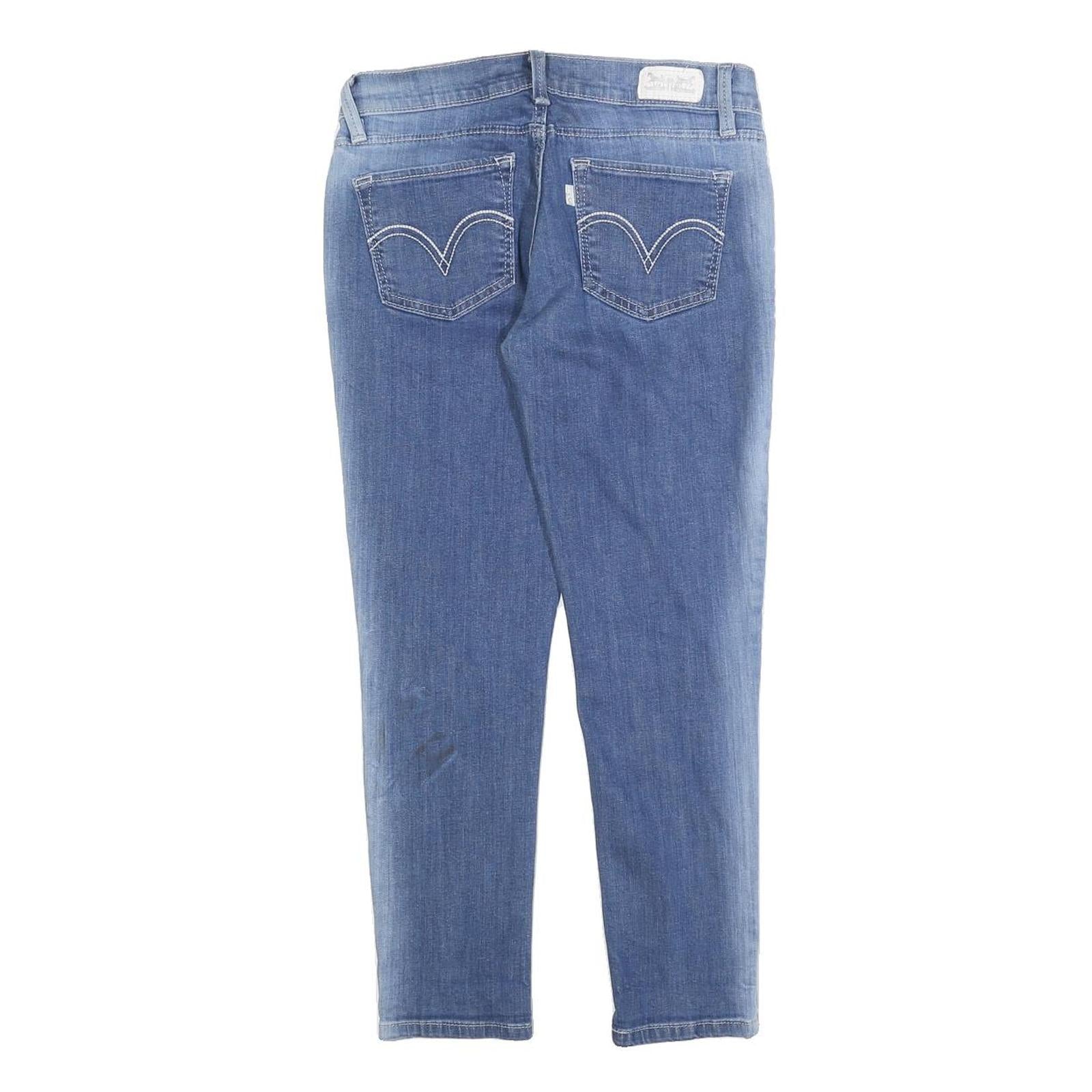 LEVI'S 524 Womens Slim Blue Denim Medium Wash Jeans W27 L25 Zip Closure