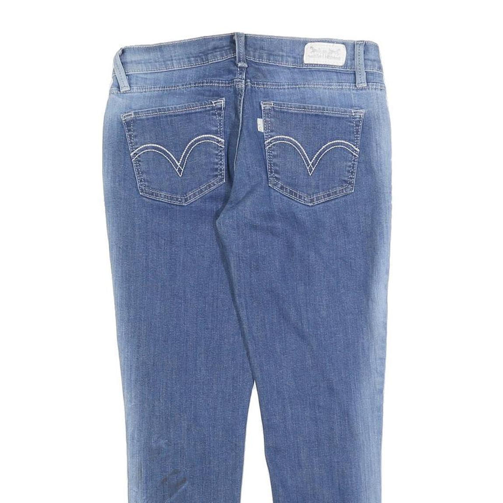 LEVI'S 524 Womens Slim Blue Denim Medium Wash Jeans W27 L25 Zip Closure