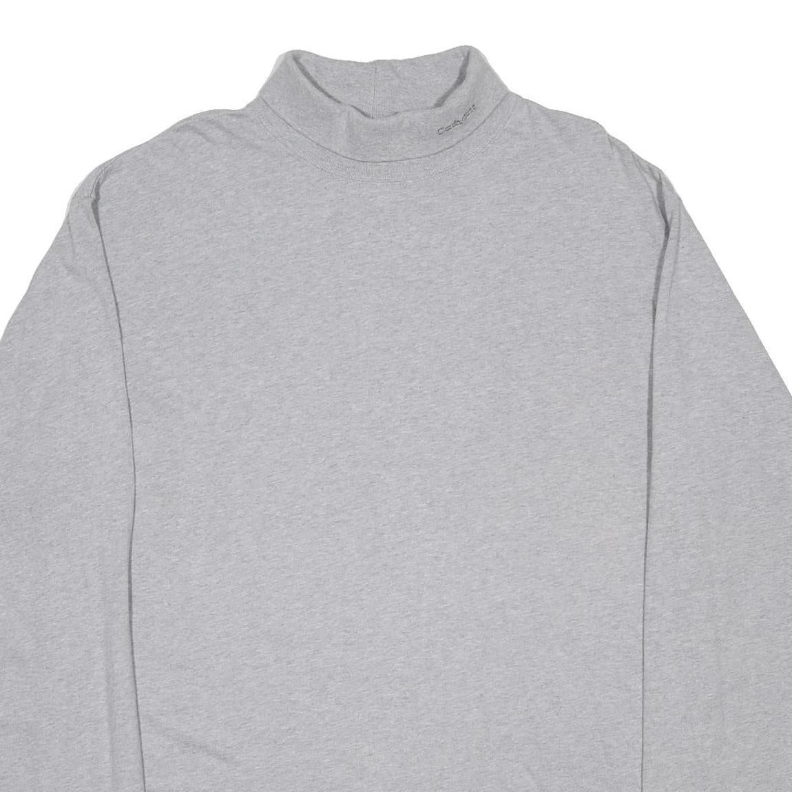 CARHARTT Mens Grey XL Long Sleeve Roll Neck Cotton Plain Modern T-Shirt