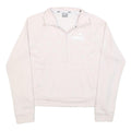 PUMA Womens Pink 1/4 Zip S Sweatshirt Cotton Blend Sportswear Casual