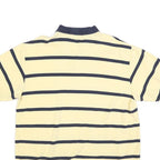 NAUTICA Mens Yellow & Navy Striped Short Sleeve Polo Shirt XL Cotton Blend