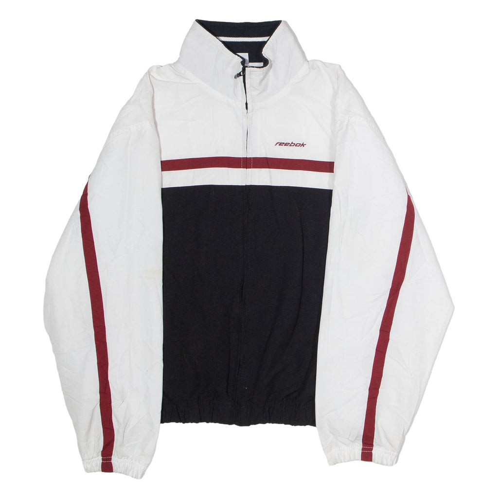 REEBOK Womens Track Jacket White Colourblock UK 10