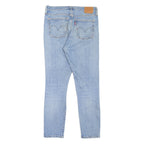 LEVI'S 501S Jeans BIG E Distressed Anniversary Pastel Buttons Womens Blue Skinny Straight W29 L28