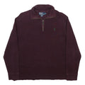 POLO RALPH LAUREN Mens Maroon Pullover Plain Crew Neck Basic Knit M Cotton Blend