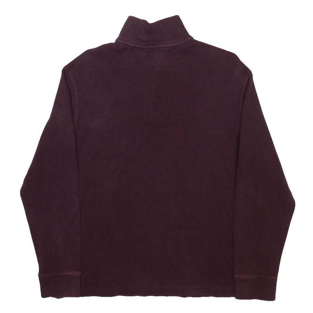 POLO RALPH LAUREN Mens Maroon Pullover Plain Crew Neck Basic Knit M Cotton Blend
