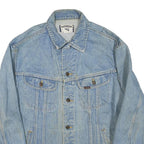 LEE Mens Blue Denim Cotton Blend Jacket L Button Closure Classic Fit Casual