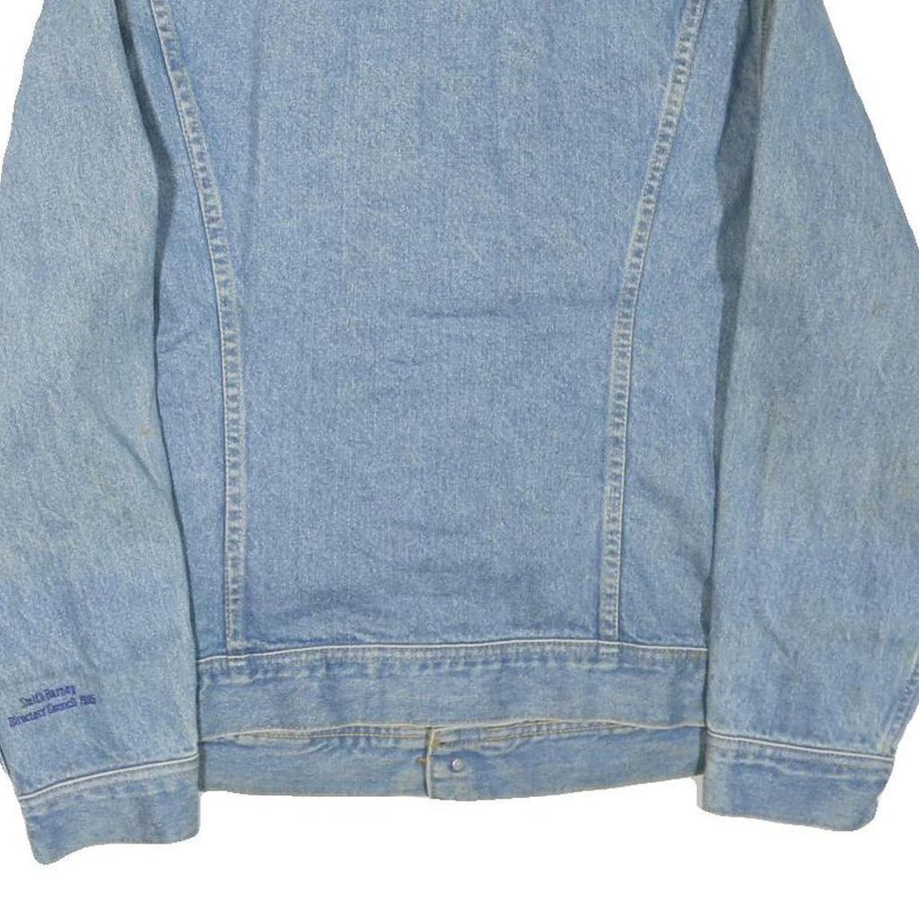 LEE Mens Blue Denim Cotton Blend Jacket L Button Closure Classic Fit Casual