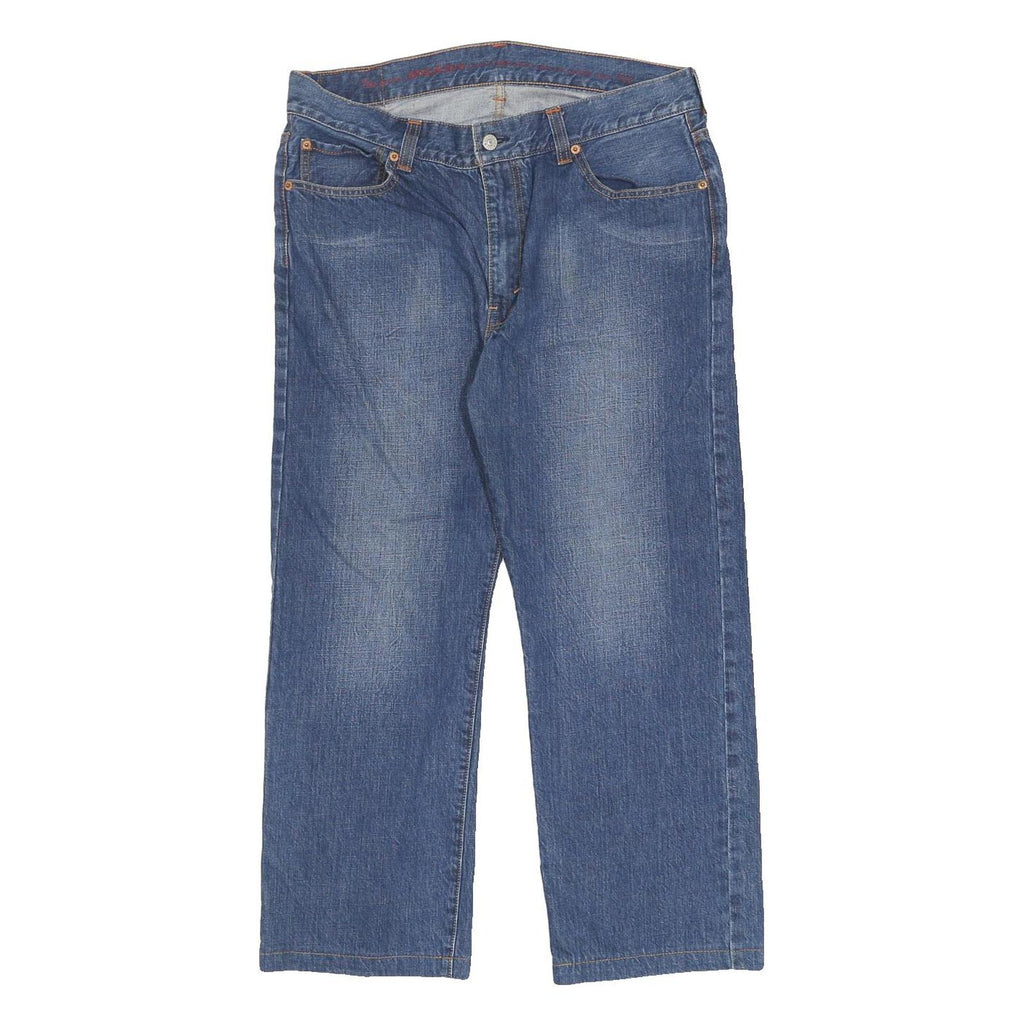 DICKIES Mens Blue Regular Straight Denim Medium W32 L25 Cotton Zip Jeans Casual