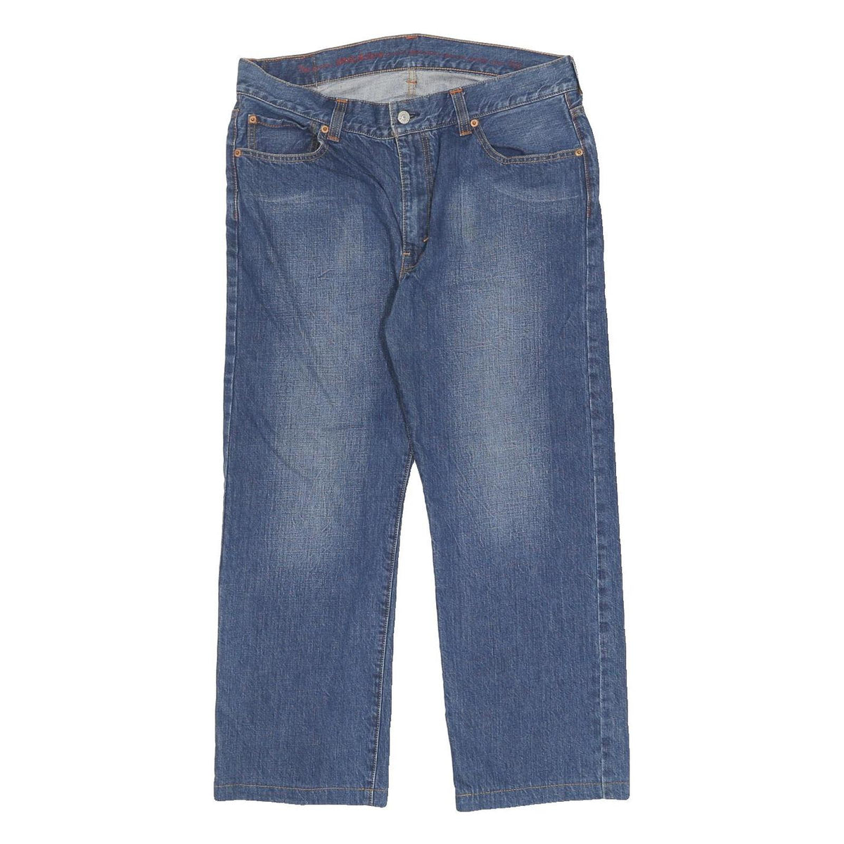 DICKIES Mens Blue Regular Straight Denim Medium W32 L25 Cotton Zip Jeans Casual