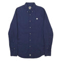 PRETTY GREEN Mens Blue & White Spot Button-Down Shirt XS Lightweight Cotton