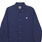 PRETTY GREEN Mens Blue & White Spot Button-Down Shirt XS Lightweight Cotton