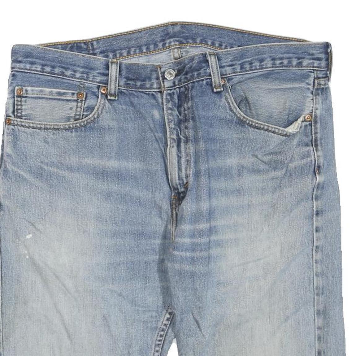 LEVI'S Mens Denim Blue Shorts L W36 Casual Cotton Blend 5-Pocket