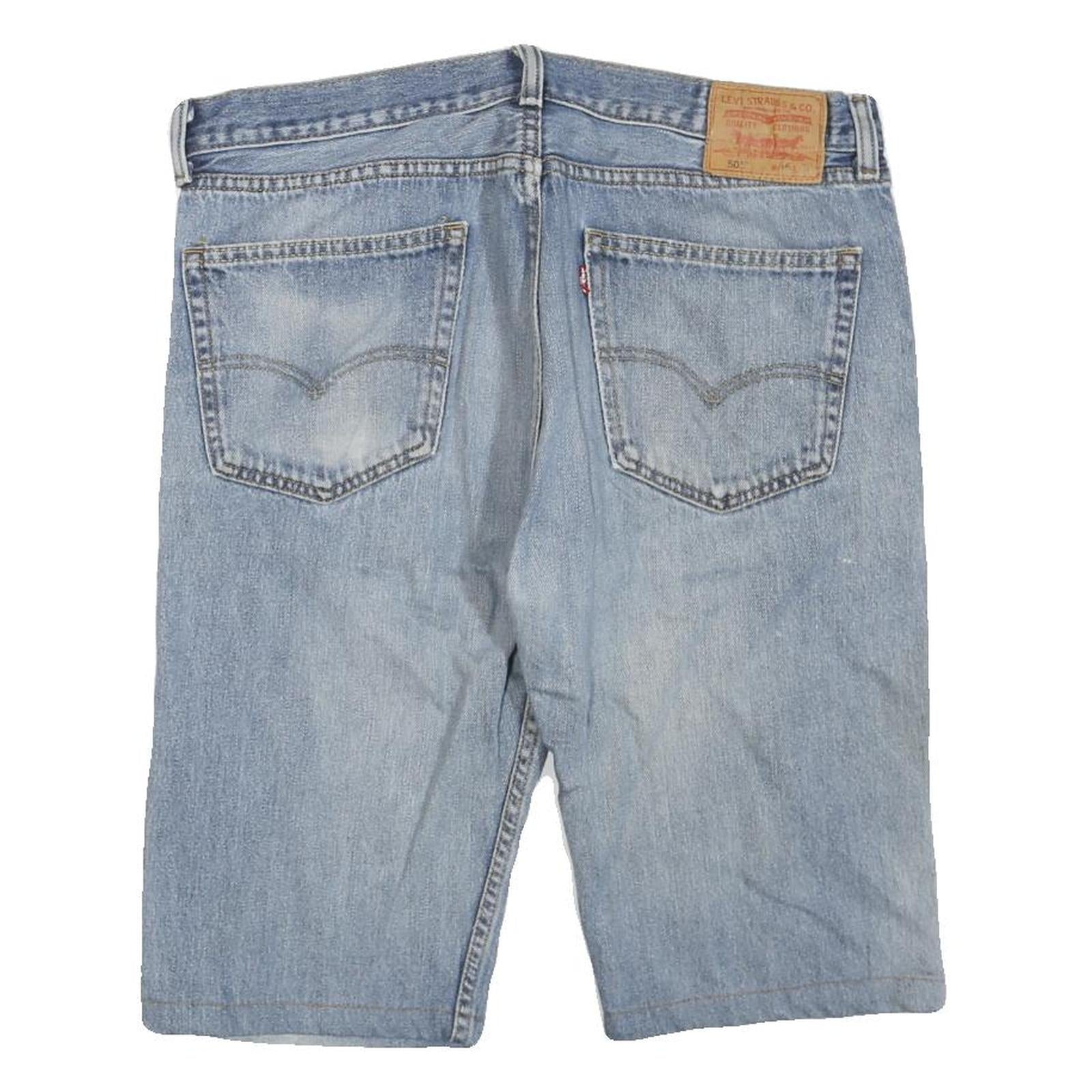 LEVI'S Mens Denim Blue Shorts L W36 Casual Cotton Blend 5-Pocket