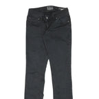 TOMMY HILFIGER Womens Slim Black Denim Jeans W28 L33 Stylish Zip Closure