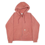 CARHARTT Womens Pink Full Zip Hoodie S Cotton Blend Casual Outdoor Zip Up