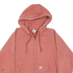 CARHARTT Womens Pink Full Zip Hoodie S Cotton Blend Casual Outdoor Zip Up