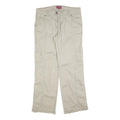 BIAGGINI Womens Regular Beige Cotton Blend Zip Trousers W36 L32 Casual Cargo
