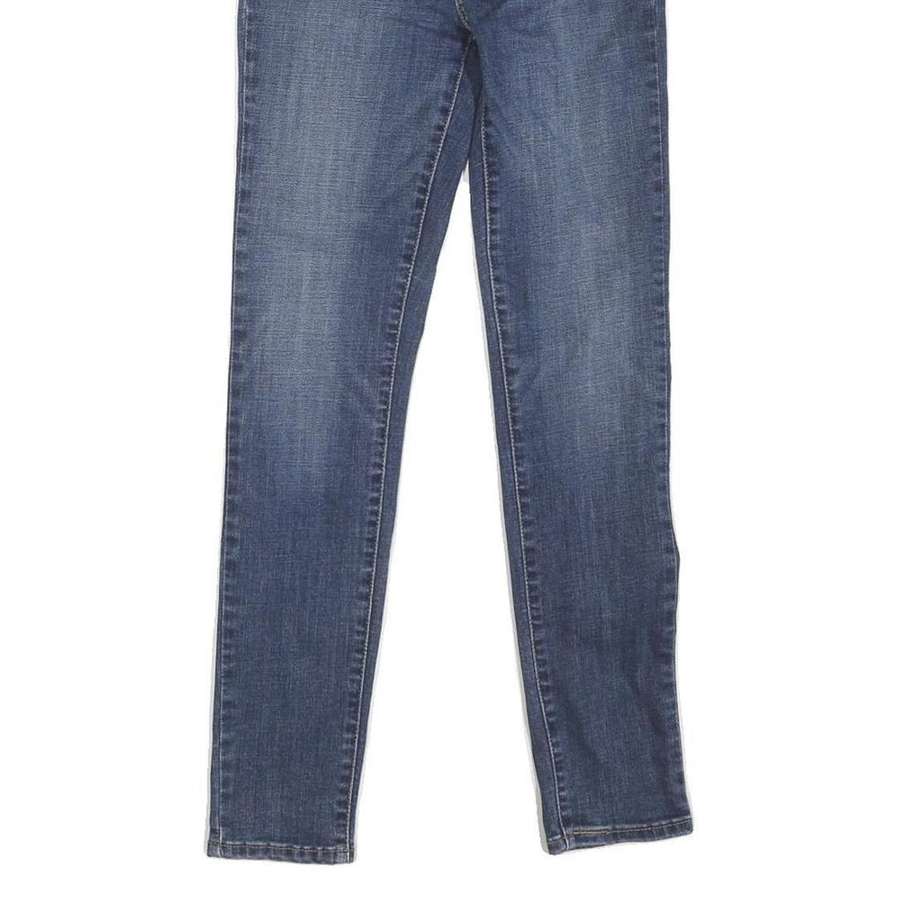 LEVI'S Womens Blue Regular Skinny Denim Raw W26 L27 Classic Zip Jeans