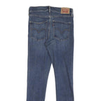 LEVI'S Womens Blue Regular Skinny Denim Raw W26 L27 Classic Zip Jeans